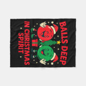 Deep In Christmas Srit Funny Adult Christmas Humor Fleecedecke (Vorderseite (Horizontal))