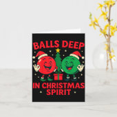 Deep In Christmas Srit Funny Adult Christmas Humor Karte (Gelbe Blume)