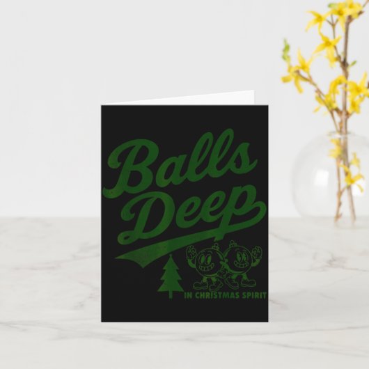 Deep In Christmas Srit Funny Adult Christmas Tee  Karte (Gelbe Blume)