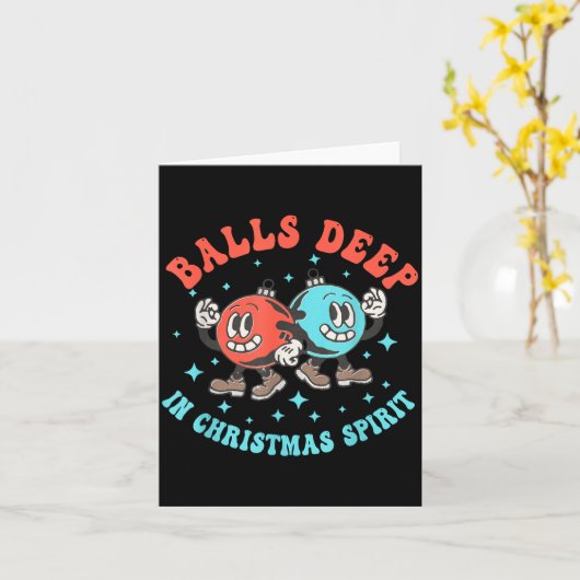 Deep In Christmas Srit Funny Christmas Saying  Karte (Gelbe Blume)