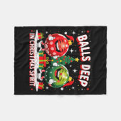 Deep In Christmas Srit Funny Ornament Fleecedecke (Vorderseite (Horizontal))