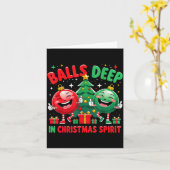 Deep In Christmas Srit Funny Ornament  Karte (Gelbe Blume)