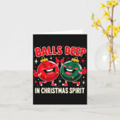 Deep In Christmas Srit Funny Ornament Karte (Gelbe Blume)