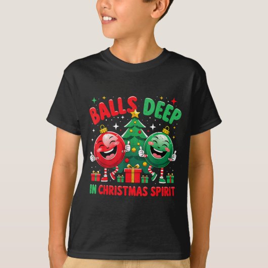 Deep In Christmas Srit Funny Ornament T-Shirt (Vorderseite)
