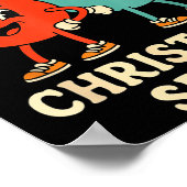 Deep In Christmas Srit Funny Retro Holiday Humor  Poster (Ecke)