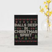 Deep In The Christmas Srit Couple Matching Christm Karte (Gelbe Blume)