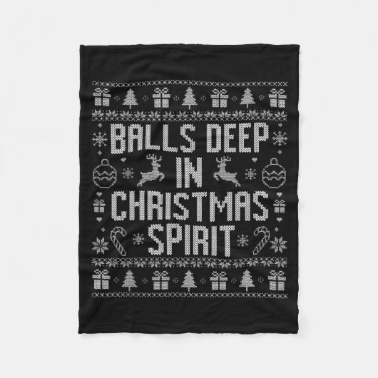 Deep In The Christmas Srit Couples Matching Ugly Fleecedecke (Vorderseite)