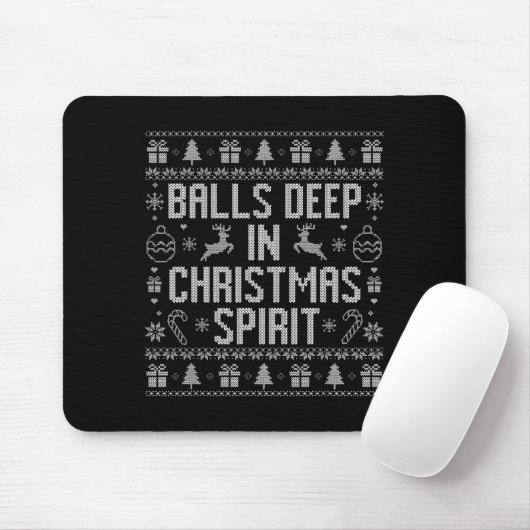 Deep In The Christmas Srit Couples Matching Ugly Mousepad (Mit Mouse)