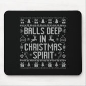 Deep In The Christmas Srit Couples Matching Ugly Mousepad (Vorne)