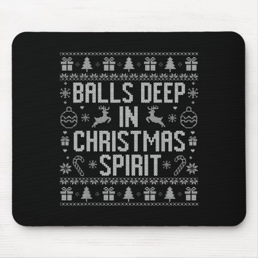 Deep In The Christmas Srit Couples Matching Ugly Mousepad (Vorne)