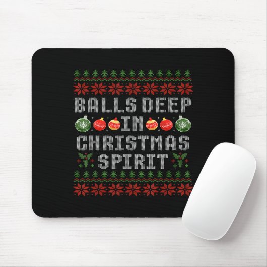 Deep In The Christmas Srit Couples Ugly Matching Mousepad (Mit Mouse)