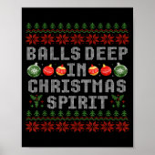 Deep In The Christmas Srit Couples Ugly Matching Poster (Vorne)