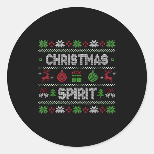 Deep In The Christmas Srit Matching Couples Runder Aufkleber (Vorderseite)