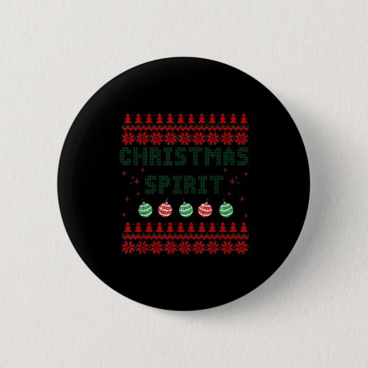 Deep In The Christmas Srit Matching Couples Ugly Button (Vorderseite)