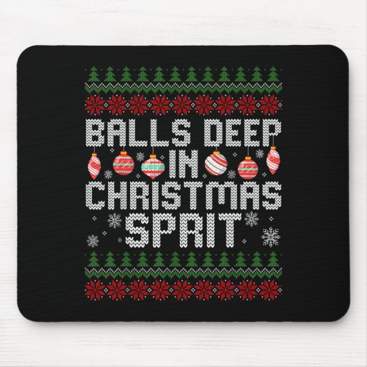 Deep In The Christmas Srit Matching Couples Ugly Mousepad (Vorne)