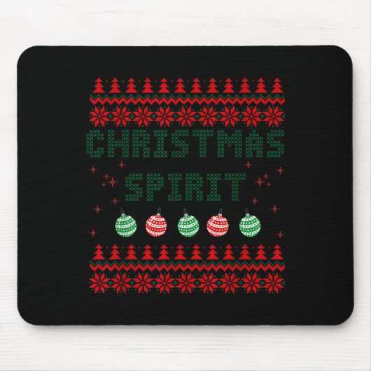 Deep In The Christmas Srit Matching Couples Ugly Mousepad (Vorne)