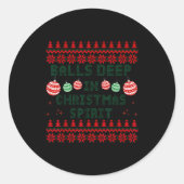 Deep In The Christmas Srit Matching Couples Ugly Runder Aufkleber (Vorderseite)