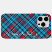 Deep Indigo, Aqua, Red & Shades of Blue Plaid Case-Mate iPhone Hülle (Rückseite (Horizontal))