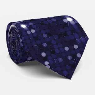 Deep Indigo Shimmer Sparkle Sequin Neck Tie Krawatte