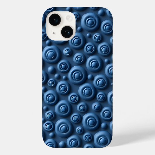 Deep Indigo Spiral iPhone Case Modern Design (Rückseite)