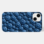Deep Indigo Spiral iPhone Case Modern Design (Rückseite (Horizontal))
