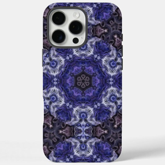 Deep Indigo Swirl Mandala mit Fluid Patterns Case-Mate iPhone Hülle (Rückseite)