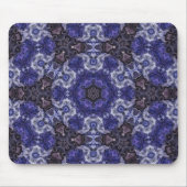 Deep Indigo Swirl Mandala mit Fluid Patterns Mousepad (Vorne)