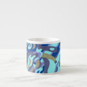 "Deep is the Ocean" Original Abstrakt Espressotasse (Vorderseite)