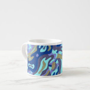 "Deep is the Ocean" Original Abstrakt Espressotasse