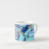 "Deep is the Ocean" Original Abstrakt Espressotasse (Vorderseite Rechts)