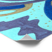 "Deep is the Ocean" Original Abstrakt Poster (Ecke)