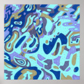 "Deep is the Ocean" Original Abstrakt Poster (Vorne)