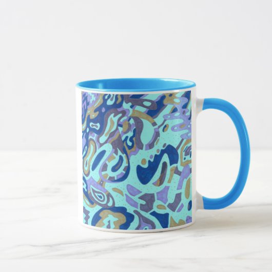 "Deep is the Ocean" originales abstrakt Tasse (Rechts)