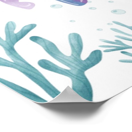 Deep Jellyfish Liebe anpassbar Poster (Ecke)