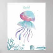 Deep Jellyfish Liebe anpassbar Poster (Vorne)