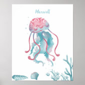Deep Jellyfish Liebe anpassbar Poster (Vorne)