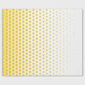 Deep Lemon Polka Dot Modern White Geschenkpapier (Flach)
