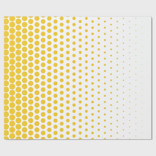 Deep Lemon Polka Dot Modern White Geschenkpapier (Flach)