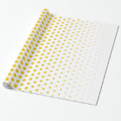 Deep Lemon Polka Dot Modern White Geschenkpapier (Ungerollt)