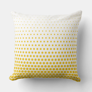 Deep Lemon Polka Dot Modern White Kissen