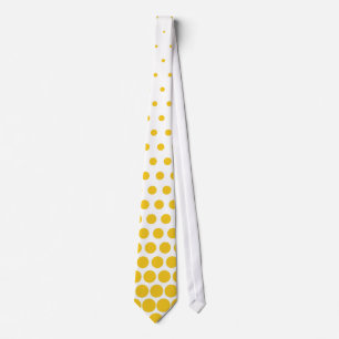 Deep Lemon Polka Dots Modern White Krawatte