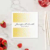 Deep Lemon Polka Dots Modern White Serviette (Beispiel)