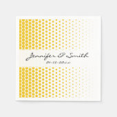 Deep Lemon Polka Dots Modern White Serviette (Vorderseite)