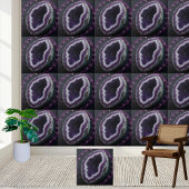 Deep Lila Amethyst Geode Tile Fliese