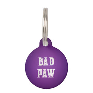 Deep Lila Bad Paw Haustiermarke
