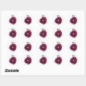 Deep Lila Dahlia Blume Personalisiert Sticker (Blatt)
