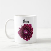 Deep Lila Dahlia Blume Personalisierte Mug Kaffeetasse (Links)