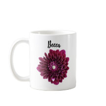 Deep Lila Dahlia Blume Personalisierte Mug
