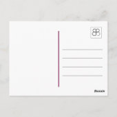 Deep Lila Dahlia Blume Postkarte (Rückseite)