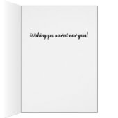 Deep Lila Dahlia Blume Rosh Hashanah Card (Innen (Rechts))